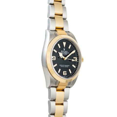 Rolex Explorer Oyster Perpetual 36 Two-Tone Yellow Gold & Stainless Steel ｜ Full Set