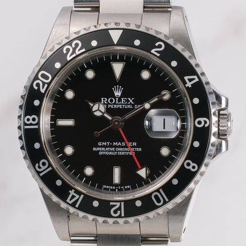 Rolex GMT-Master 16700 Black Dial Stainless Steel 40mm Tritinova Dial 1999