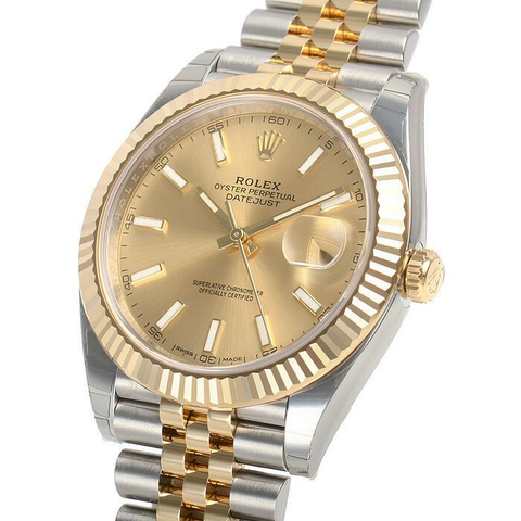 Rolex Datejust Champagne Stick Dial Oyster 126333 2022