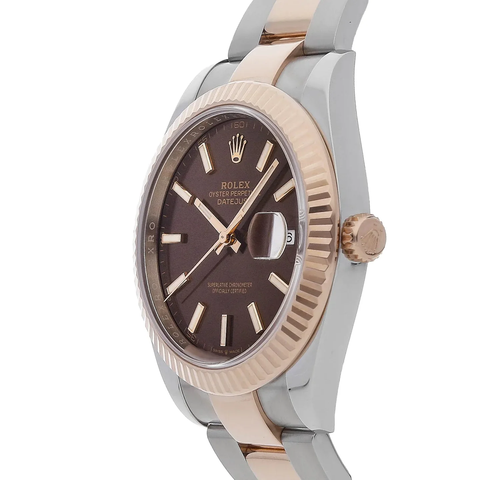 Rolex Datejust 41mm Chocolate Dial Two-Tone Oyster Bracelet 126331 ｜ Full Set