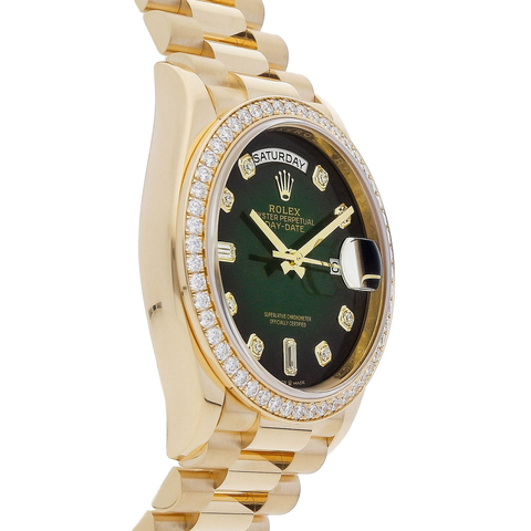 Rolex Day-Date 36mm 18k Yellow Gold President 128348RBR Ombré Dial ｜ Full Set ｜ 2023