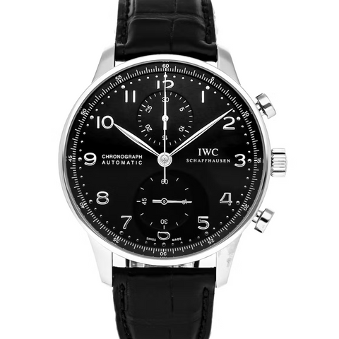 IWC Portuguese Chronograph 41mm  Stainless Steel IW371447 Black Dial ｜ Full Set