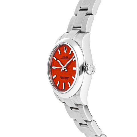 Rolex Oyster Perpetual 31mm Coral Red Dial Stainless Steel 277200 ｜ Full Set ｜ 2022