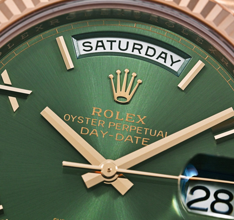 Rolex Day-Date 40 President Rose Gold Olive Green Dial 228235｜Full Set