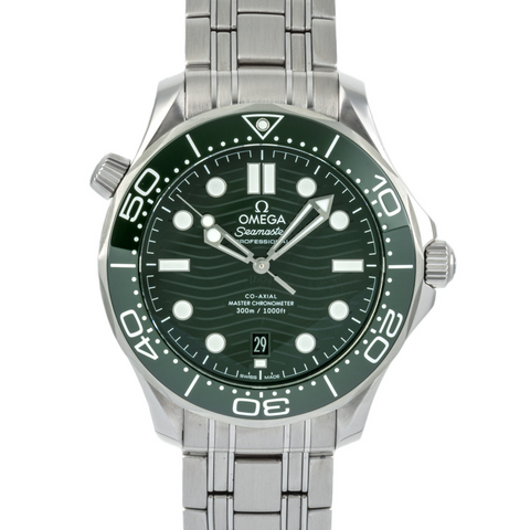 Omega Seamaster Diver 300 M Co‑axial Master Chronometer Green Dial ｜ Full Set