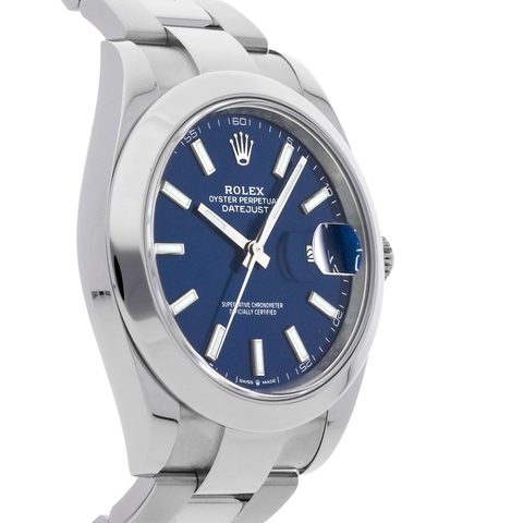 Rolex Datejust 41mm  Blue Index Dial Oyster Bracelet 126300 ｜ Full Set