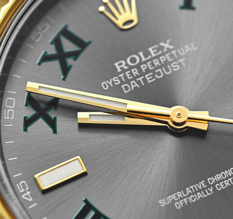 Rolex Datejust 41 Wimbledon Yellow Gold Jubilee Bracelet & Green Dial ｜ Full Set