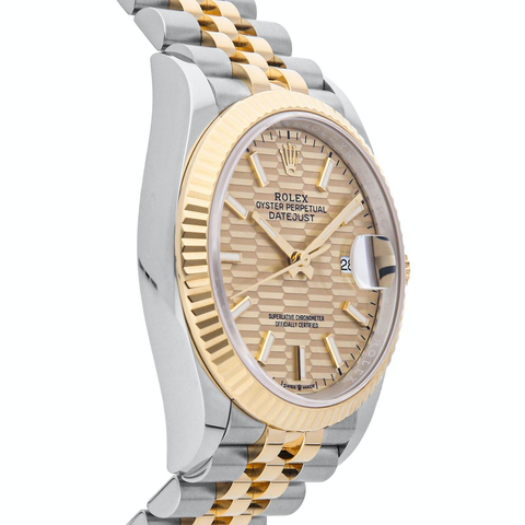 Rolex Datejust 36 126233 Champagne Motif Dial Stainless & Yellow Gold ｜ Full Set