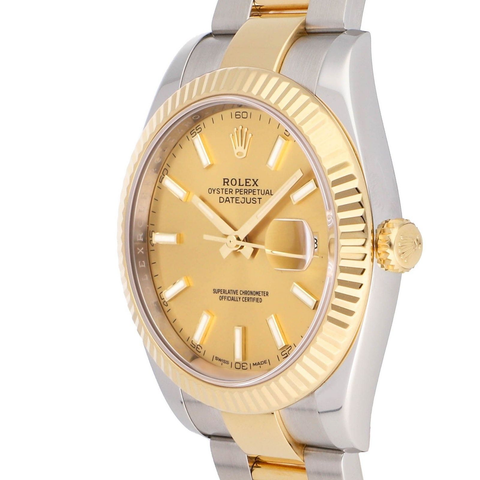 Rolex Datejust 41 126333 Champagne Dial Yellow Gold & Steel Oyster ｜ Full Set