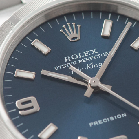 Rolex Air King 34mm Stainless Steel Blue Explorer Dial 14010M｜ 1998