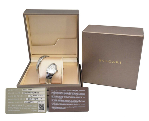 Bulgari Serpenti Tubogas Ladies Diamond Watch 101816 SP35C6SDS.1T ｜ Full Set