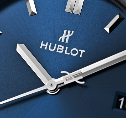 Hublot Classic Fusion 45mm Blue Dial Ceramic Bezel 511.CM.7170.LR ｜ Full Set