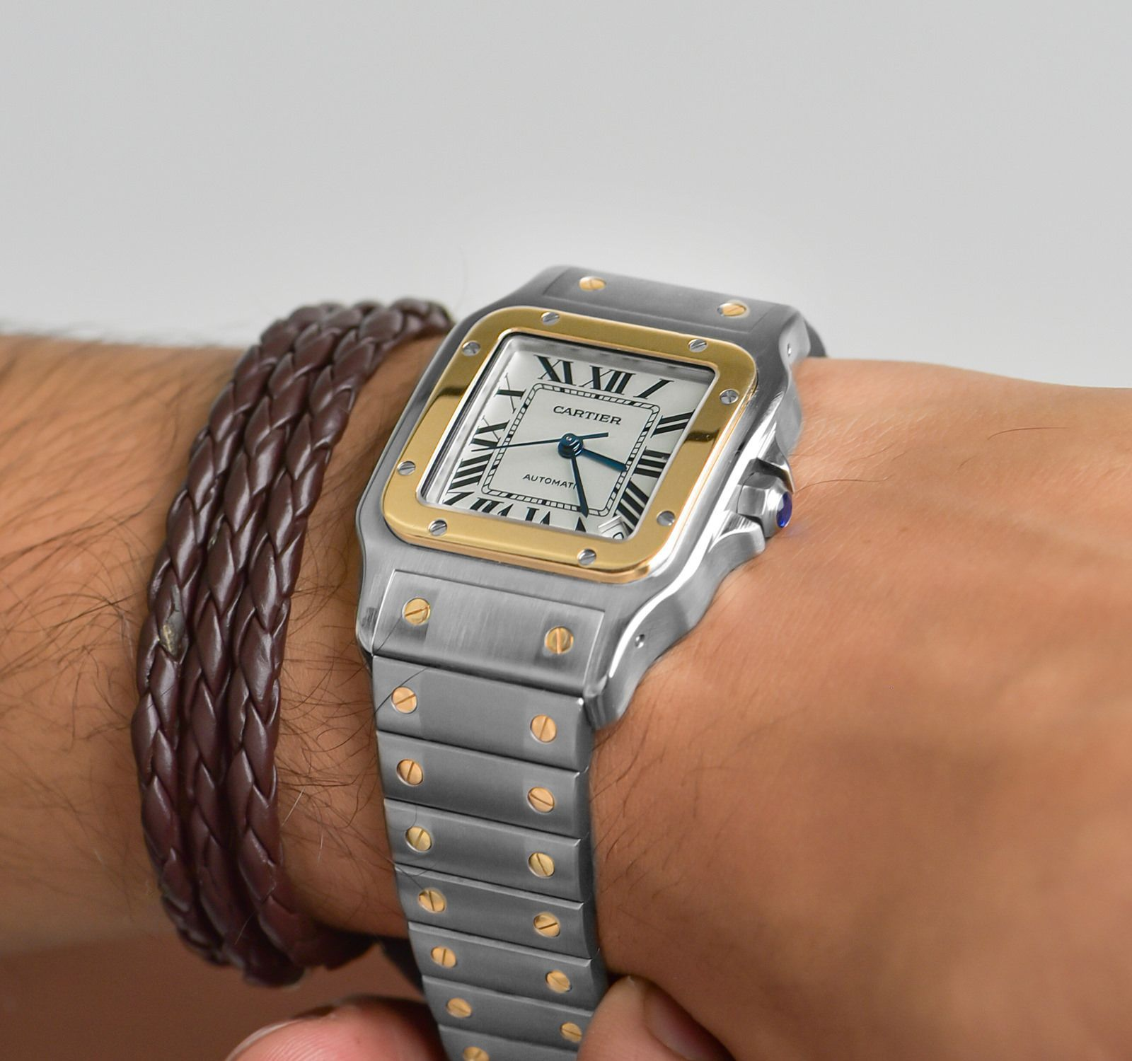 Cartier Santos Galbee Steel Yellow Gold Unisex Watch W20058C4 ｜ Box Only