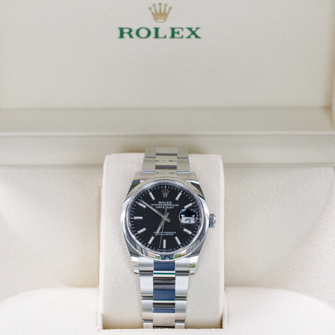 Rolex Datejust 36mm Stainless Steel Oyster Black Dial Automatic 126200 ｜ Full Set ｜ 2020