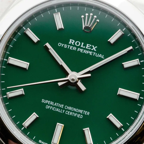 Rolex Oyster Perpetual 31mm Stainless Steel Green Dial on Oyster Bracelet 277200 ｜ Full Set
