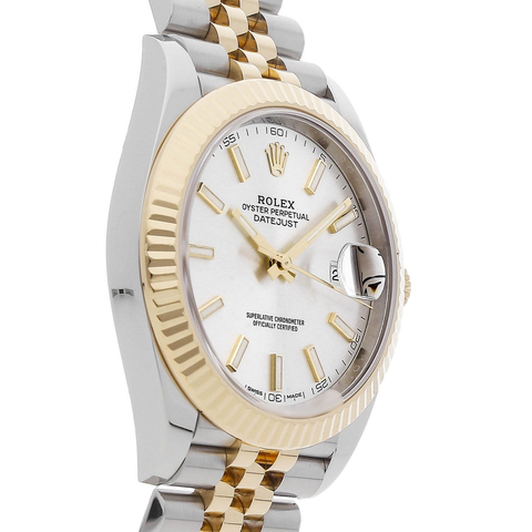 Rolex Datejust 41 Silver Dial Yellow Gold & Steel Jubilee Fluted 126333 ｜ Full Set