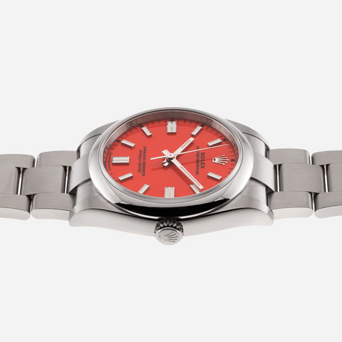 Rolex Oyster Perpetual 36mm Stainless Steel Red Dial 126000 ｜ Full Set ｜ 2021