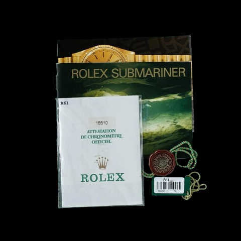 Rolex Submariner Date 40mm Oyster Date With Black Bezel 16610 Serviced Papers Only