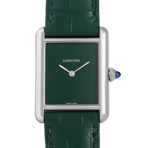 Cartier Tank Stainless steel Green Dial WSTA0056 Quartz Watch ｜ Full Set