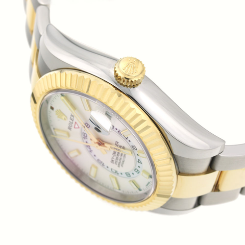 Rolex Sky-Dweller Yellow Gold and Stainless Steel White Dial 326933 ｜ Full Set