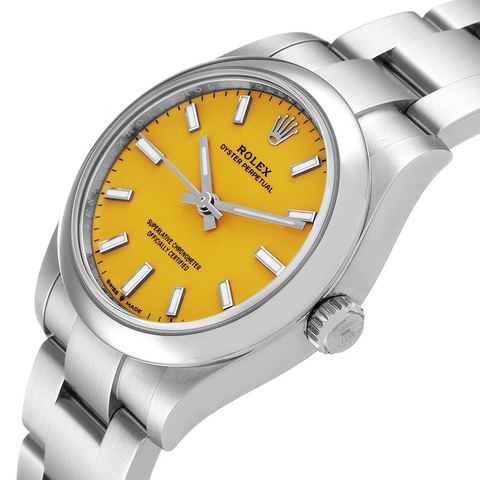 Rolex Oyster Perpetual 31 31mm Yellow Dial 277200 (2022)
