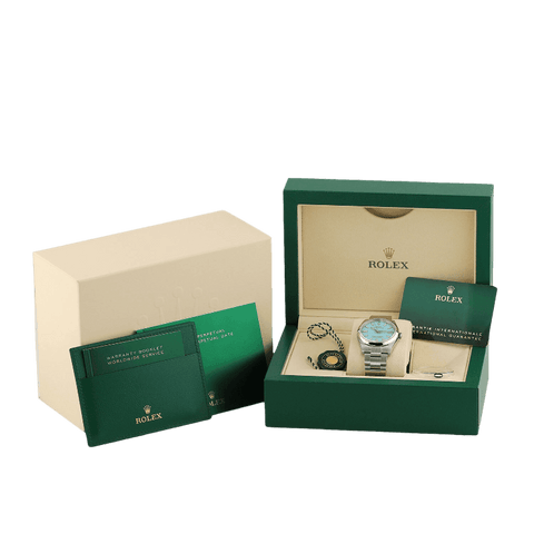 Rolex Oyster Perpetual 36mm Turquoise Tiffany Blue Dial Steel 126000 ｜ Full Set