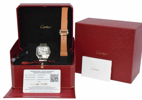 Cartier Santos De Cartier Medium WSSA0029 White Dial Roman Dial｜Full Set